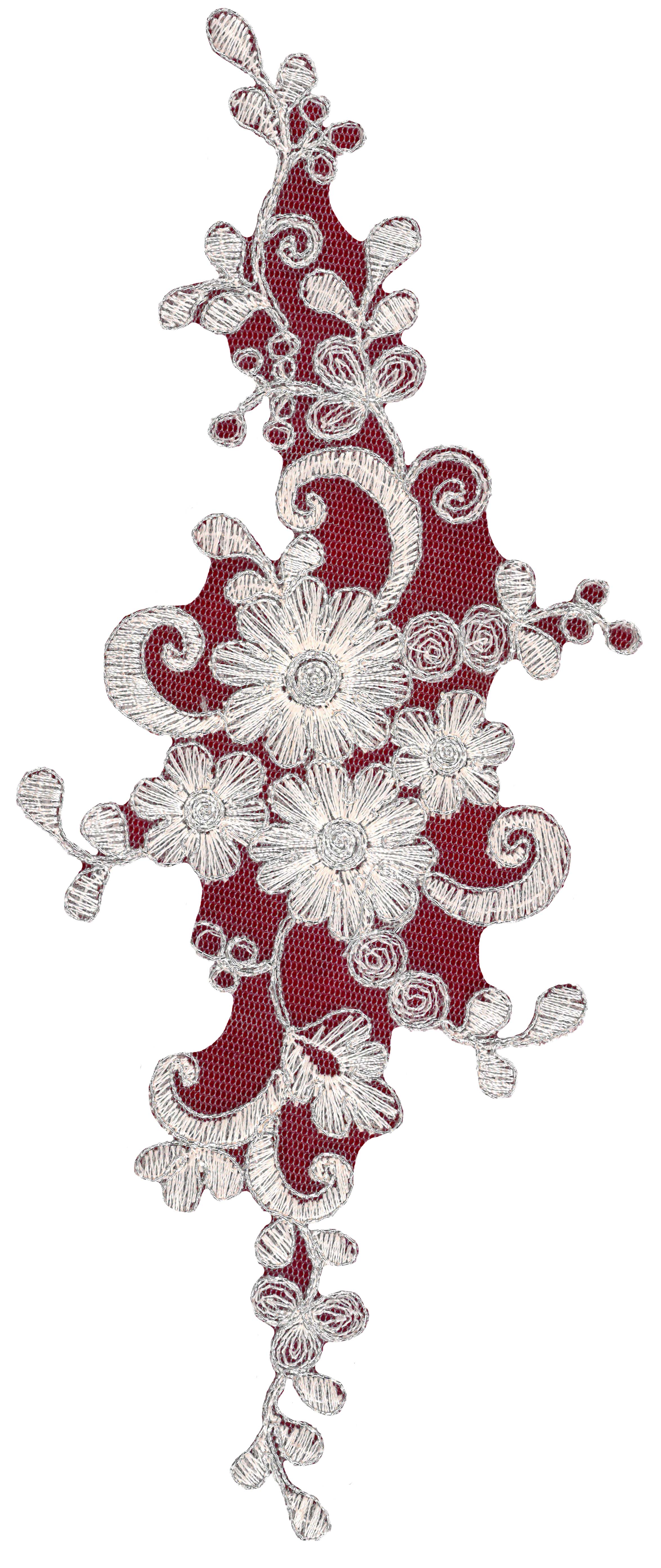 EMBROIDERED MOTIF - ANT ROSE